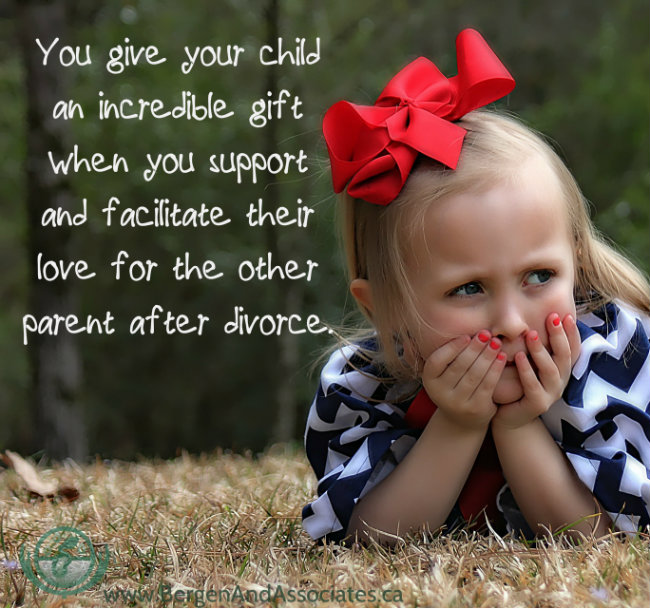 You give your child an incredible gift when you support and facilitate their love for the other parent after divorce 
